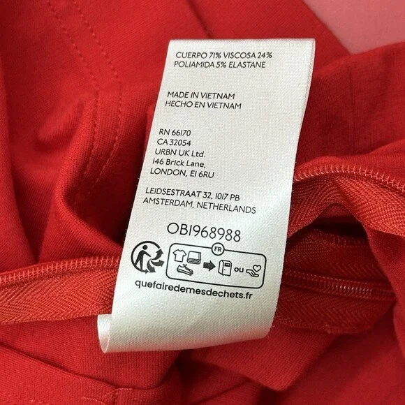 Anthropologie Maeve Fontana Size Small Red Flared Tube Top Strapless Summer Top - Picture 6 of 9